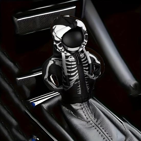 Halloween Desk Goose Outfits 7 Inch Mini Goose Attire with Skull Hoodie Creative Gift for Goose Lovers Table Goose Decoration