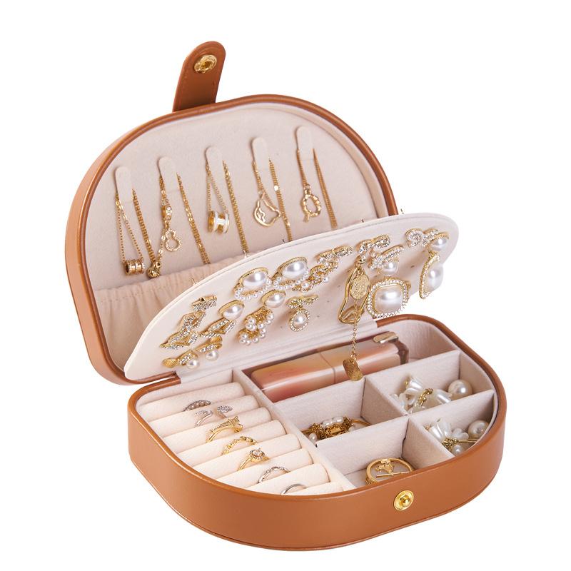 New High-end Jewelry Box Necklace Bracelet Earrings Compact Portable Jewelry Box Jewelry Waterproof Moisture-proof Storage Box