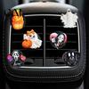 Halloween Car Air Freshener Vent Clips 6 Pcs Clips, Cute Pumpkin Ghost Grim Reaper Bat Seasonal Ornaments Charm, Automotive Conditioning Outlet