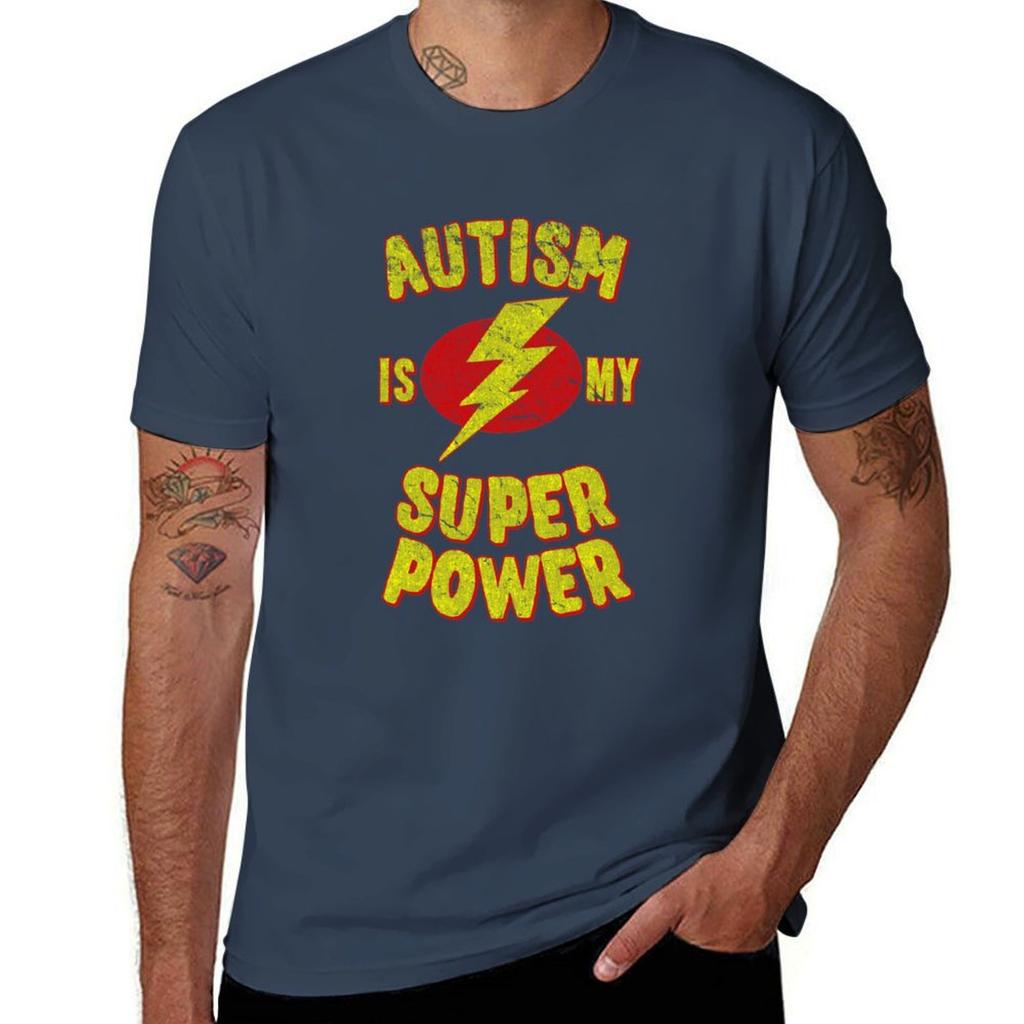 Autism Is My Superpower Vintage Tshirt Holiday Outdoor Tshirt