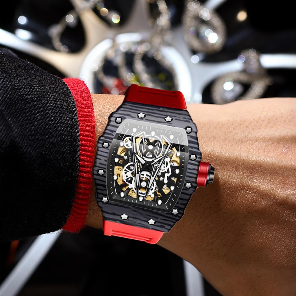 M33 Ceas de modă și casual pentru bărbați, sport, ceasuri mecanice cu schelet complet automat, ceas cool, cadouri, ceasuri pentru bărbați