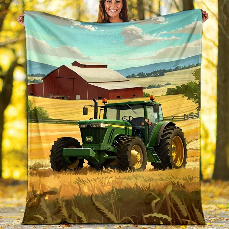 Truck Theme Printed Blanket - Perfect for Couch, Bed, Travel & Outdoor Use | Machine Washable, Cozy & Durable.