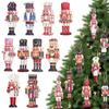 20Pcs Christmas Nutcracker Soldier Wooden Pendant Xmas Tree Hanging Ornament 2026 Navidad Decoration for Home 2026 New Year Gift