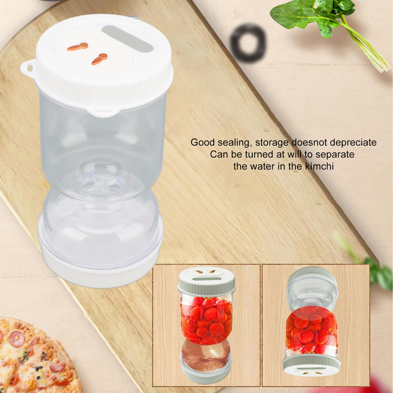 

Банка для рассола 50 унций Банка-песочные часы для оливок Герметичная банка с разделителем для рассола Банка для маринования с откидной крышкой для корнишонов, халапеньо, разделение сухого и мокрого