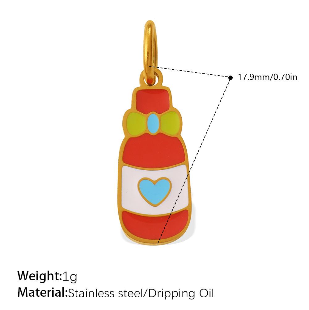 ins wind cute dripping drink shape pendant female personality small jewelry accessories