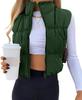 Womens Cropped Puffer Vest Zip Up Sleeveless Lightweight Padded Winter Outerwear