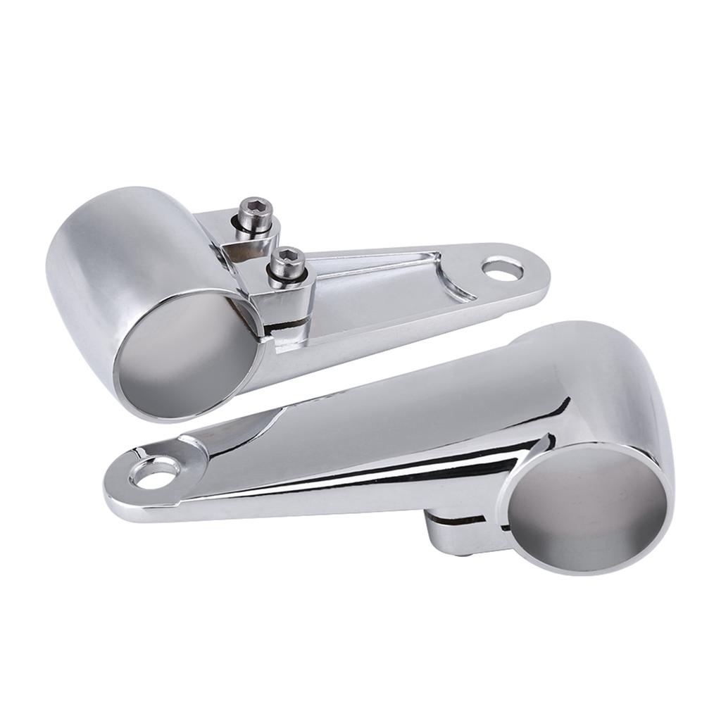 Chrome Motorcycle Headlight Side Mounting Front Fork Bracket for 35mm‑41mm Fork Tube