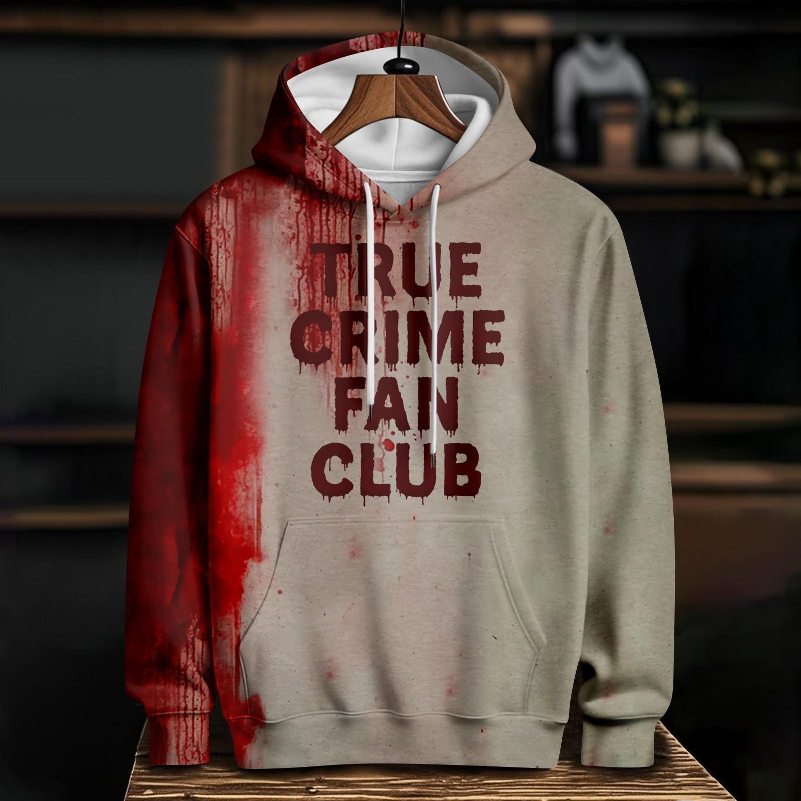 

Женский повседневный модный худи с длинным рукавом и принтом на Хэллоуин M киноварь