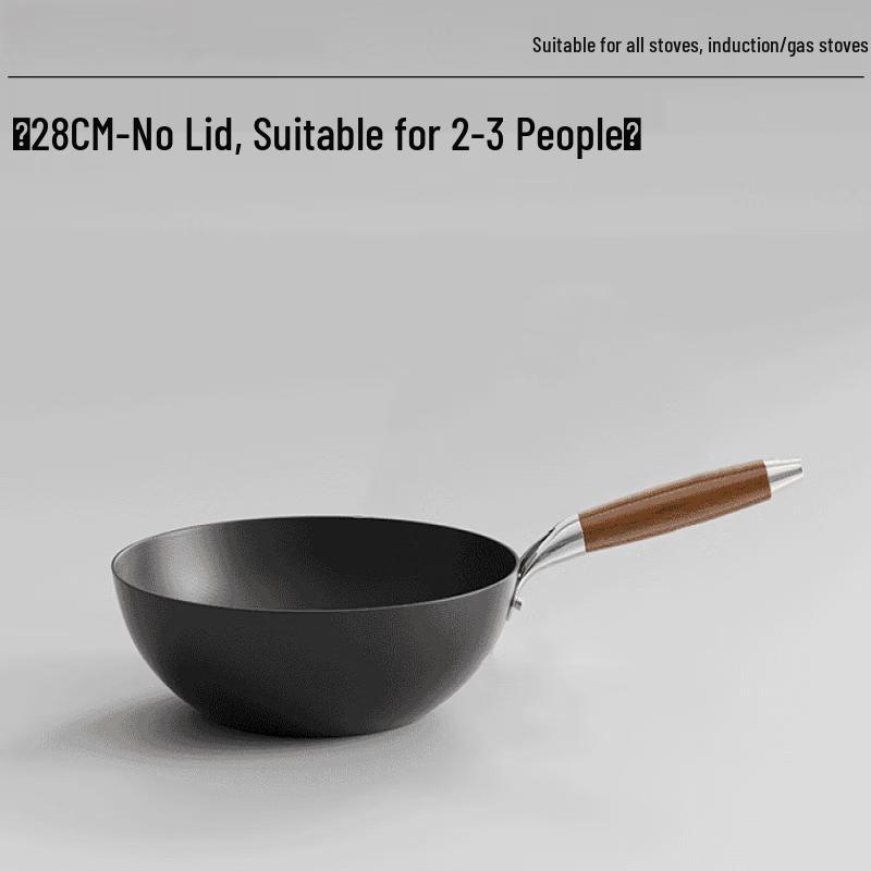 ZISIZ Extreme Iron Non-stick Stir-fry Wok