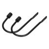 2Pcs Curtain Hook Aluminum Alloy U Shaped Cylinder Fixed Drapery Holdback for Home Office BedroomBlack