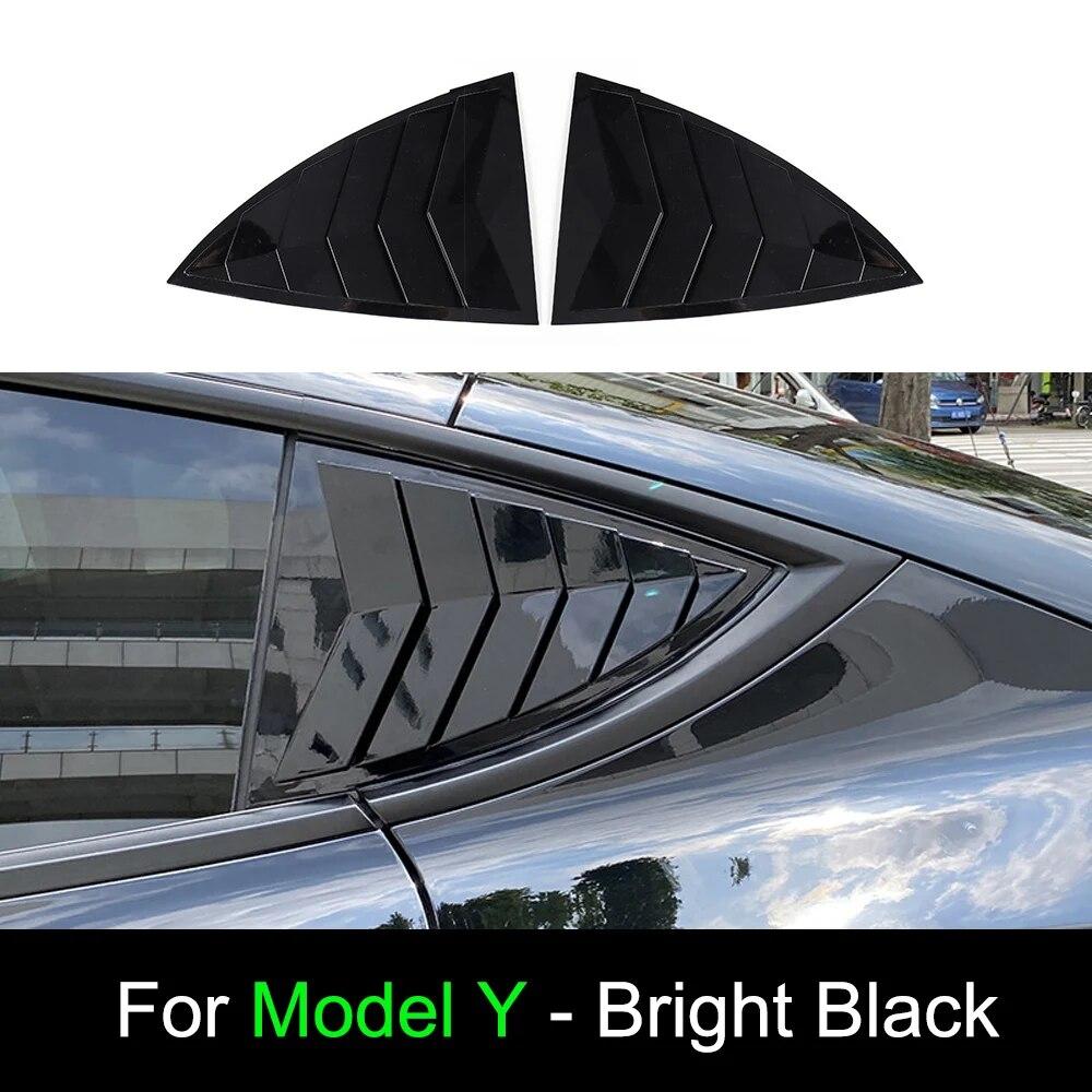2 buc. Obloane triunghiulare din spate pentru mașină Parasolar triunghiular modificat pentru Tesla Model 3/Y Patch obturator pentru geam din spate ABS Shark Gill