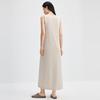 Sancai Minimalist V-Neck Slit Vest Midi Dress