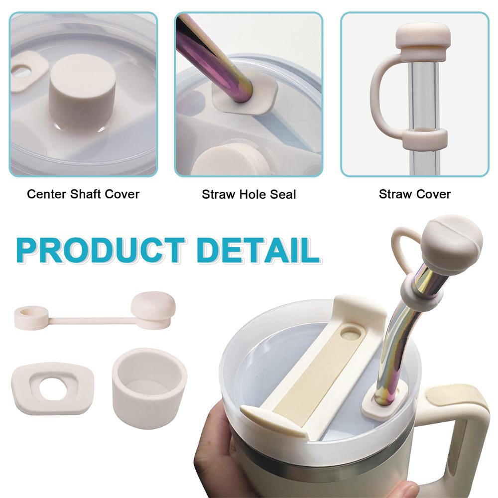 1Set 10mm Silicone Spill Proof Stopper Compatible for Stanley Cup 1.0 40oz/ 30oz Anti-Leak Straw Cover Cap Tumbler Accessories Cup Holders 5