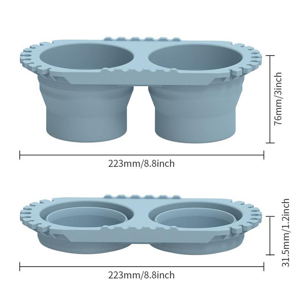 3 in 1 Pen Washing Bucket Foldable Art Silicone Water Bucket Water Powder Pigment Bucket Color Mixing Painting Brush Washer синий