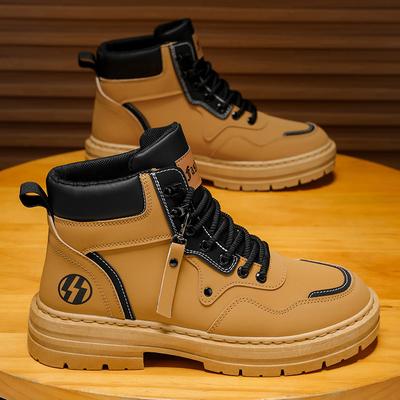 Martin boots heren herfst 2025 nieuwe slijtvaste herenschoenen werkschoenen heren Britse casual schoenen grote gele laarzen trendy schoenen