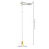 High Quality Pull Chain Light Switch for Table Pendant Wall Light Bathroom Fixture Sturdy Wood Iron Build Excellent Workmanship