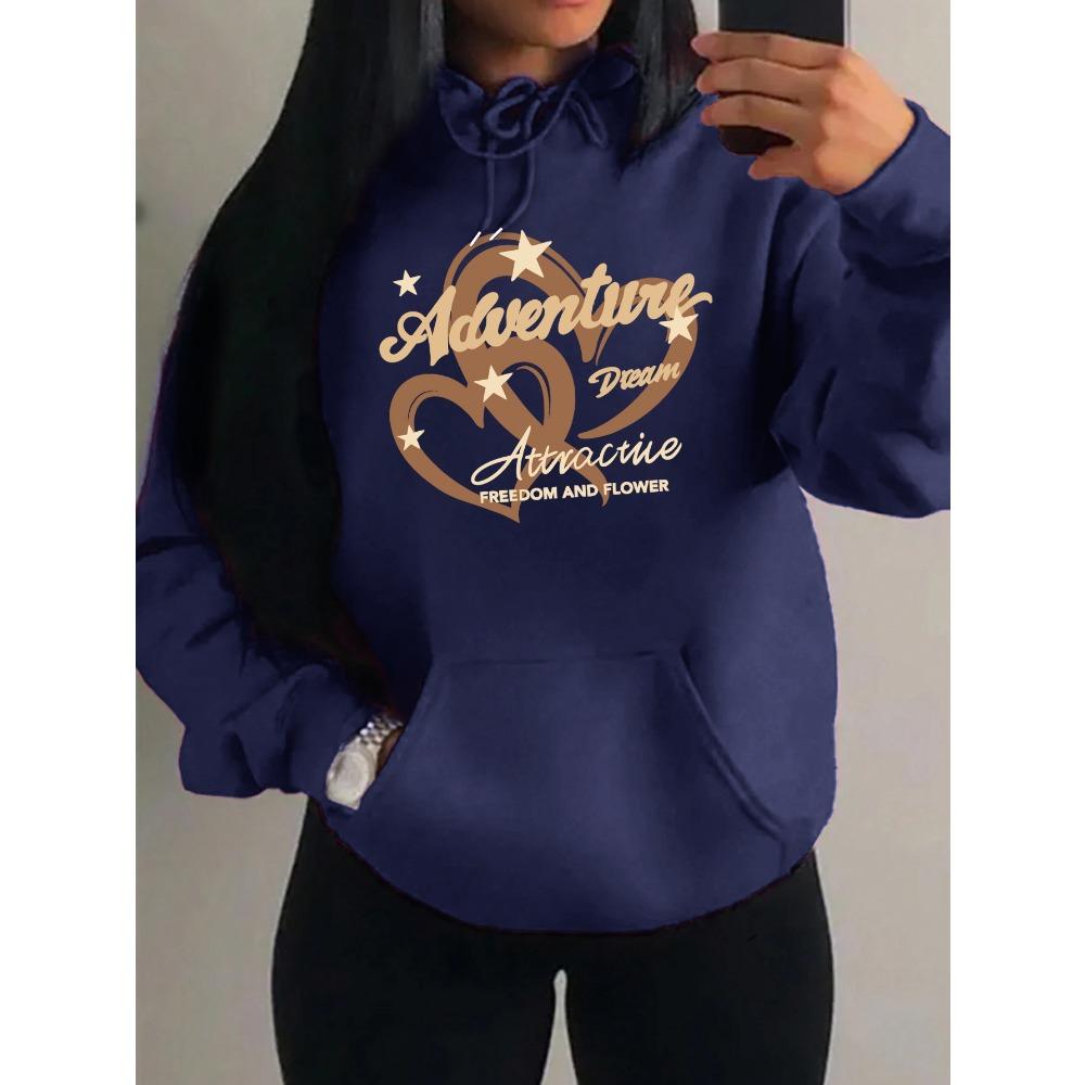 Adventure Dream Attractive Freedom Love Print Women Hoody Harajuku Loose Sportswears Fashion Hoodies Autumn Clothes