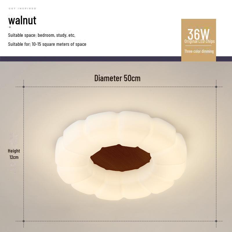 

Children s Room Ceiling Lamp: Creative Round LED Bedroom and Study Light Three-color Light