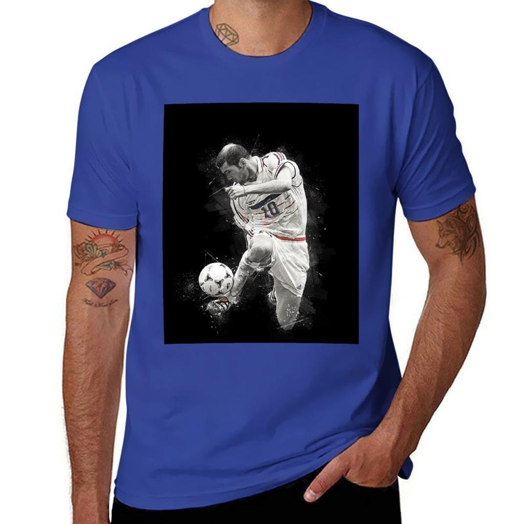 Zinédine Zidane 1#030422 T-Shirt kawaii Kleidung Anime Oberteile Schwergewichte Herren Grafik-T-Shirts Anime