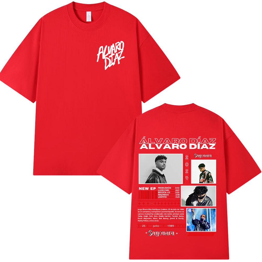 Rap Alvaro Diaz Sayonara Album Merch T Shirts Unisex Clothing Hip Hop Fashion Oversized Short Sleeve Tshirt Casual Cotton Tshirts
