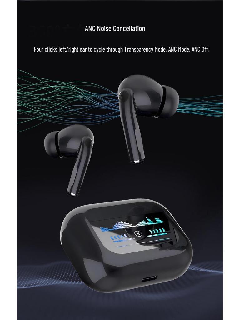 G4 LED Screen Bluetooth In-Ear Earphones with ANC/ENC Noise Cancelling and Single Mic Stereo Sound