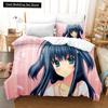 New 3D Priningt Kawaii Girls Yae Sakura (Shuffle!) Bedding Set Cartoon Anime Three-piece Set Adult Kid Bedroom Duvetcover Sets
