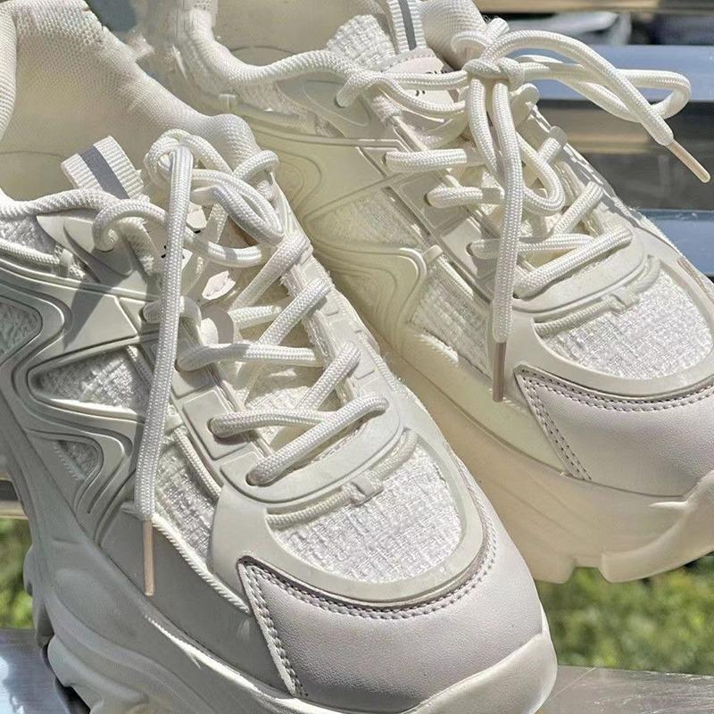 Perle Kette Plattform Turnschuhe Weiß Buffalo Schuhe Frauen Vintage Chunky Sport Vulkanisieren Kawaii Koreanische Casual Tennis Weibliche Neue