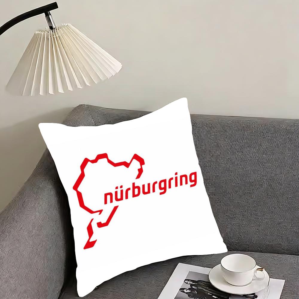 NNurburGRing Sport Car Cushion Cover Pillowcase Ultra Soft Skin Friendly Fabric Cloud Like Comfort Concealed Zipper
