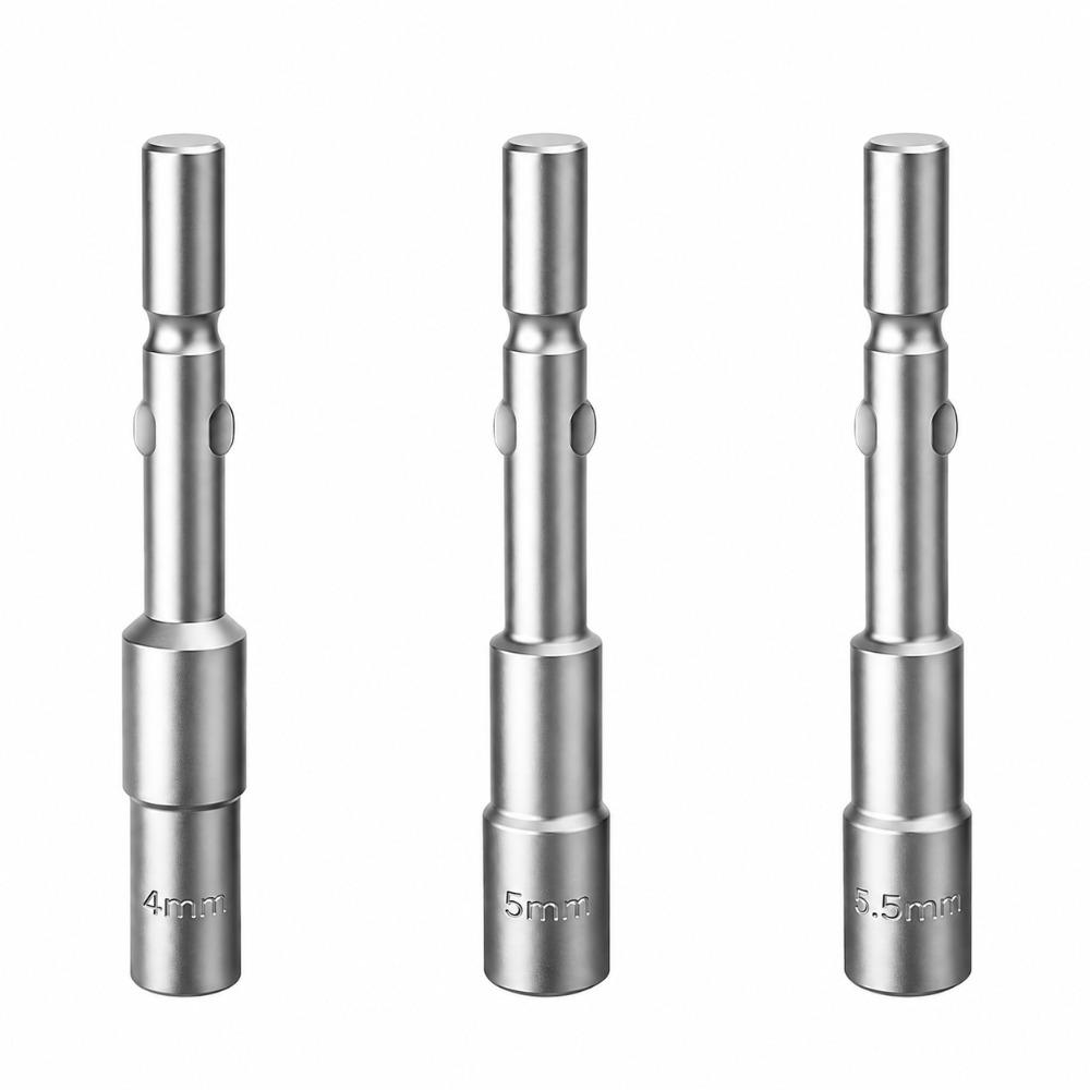 3pcs Non-Magnetic Hex Socket Driver Bits Socket Driver Attachments  Electric Screwdriver Use
