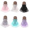 1Pc Women Mask Scarf Sun Protection Mask Outdoor Riding Dustproof Running Cycling Ear Hangers Silk Scarf Handkerchief