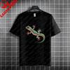 Unisex  Unisexs Casual Attire For Geckothemed Streetwear Outfits Pure Cotton Short Sleeve Round Neck Fashion Tshirt