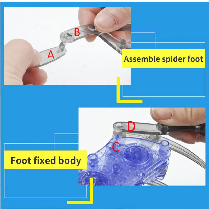 Sale New Electric Robot Spider Toy DIY Educational Stem Robotic Assembles Kits for Kids Christmas Halloween Birthday Gifts