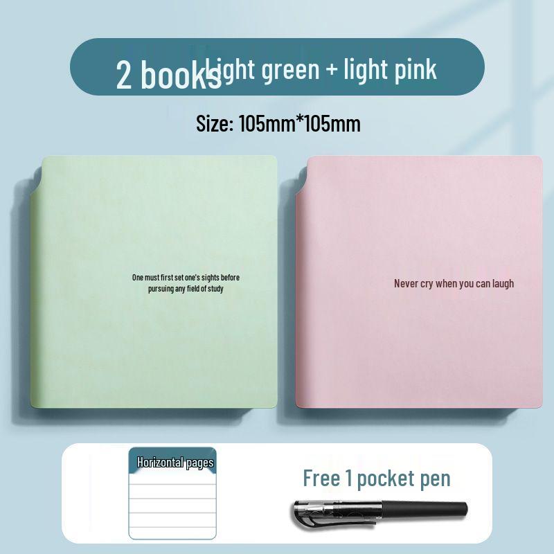 Fickduk: Portabelt rutat anteckningsblock & Praktisk anteckningsbok