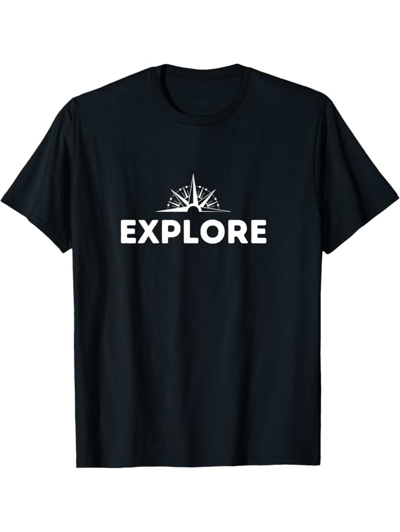 

Men S Heavy-weight Long-sleeved T-shirt | Adventure Compass Rose and Print XL