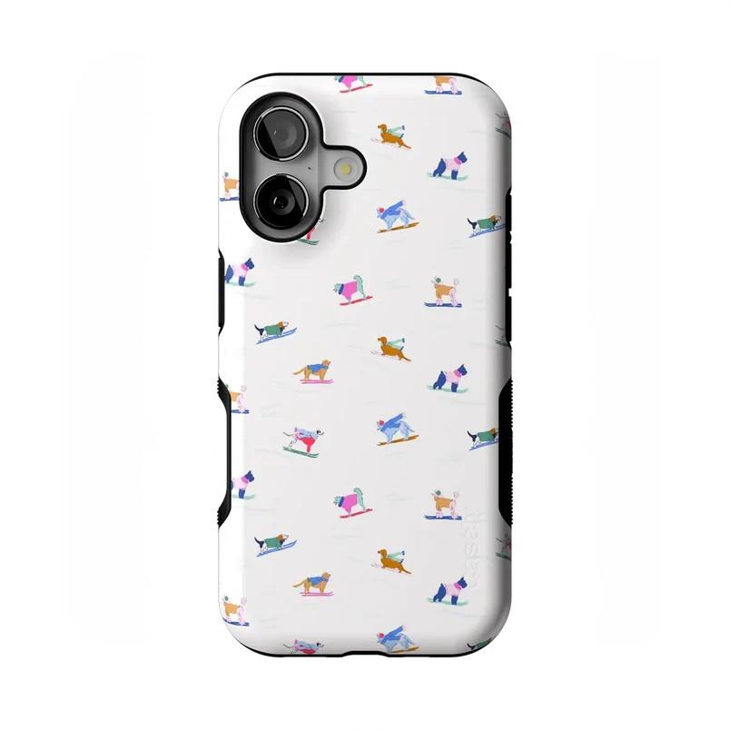 New Clmj Luxury Powder Puppy Phone Case for iPhone 17 16 15 14 13 12 11 X XS XR Air Pro Max Plus Luxury Double-layer Back Cover