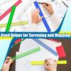12 Inch Plastic Rulers, 32 PCS Transparent Assorted Color Metric Bulk Rulers with Inches Centimeters Millimeter. Measuring Drawing Tool for Kids,