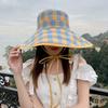 WTEMPO Wide Brim Sunscreen Bucket Hats Lace Up UV Protection Basin Hats Women Outdoor Travel Beach Sun Hats