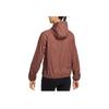 Nike Trail Running Skin-Friendly Fashion Versatile Simple Solid Color Hooded Jacket Women Jackets Red-Brown Phantom Black HJ2251-218