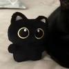 10cm mignon chat noir en peluche poupée petit pendentif oreiller câlin coussin Ins chat noir en peluche poupée pour garçon fille cadeaux d'anniversaire