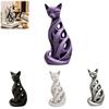 Modern Indoor Decorations Spiral Cat Sculpture Resin Ornament, Creative Twisted Statue, Artistic Decorative Ornaments Desktop Decor for Home