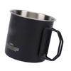 304 Stainless Steel Camping Mug Outdoors Cup with Foldable Handle 400ml for Backpacking Hiking Picnic Fishing