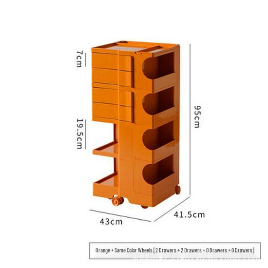 Nordic Rotating Multi-Layer Storage Cabinet: Versatile Makeup, Bedside, or Snack Organizer