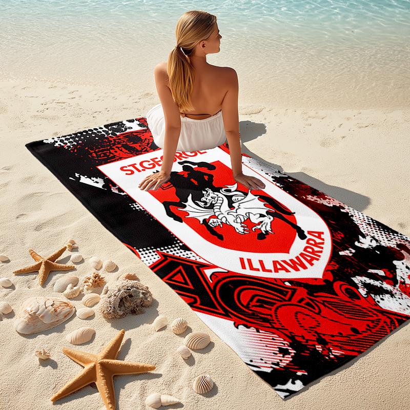 1pc Football Team (64) Beach Towel, Comfortable and Thick, and Swimming/Bath/Picnic/Camping Towel, Suitable for Seaside Beaches