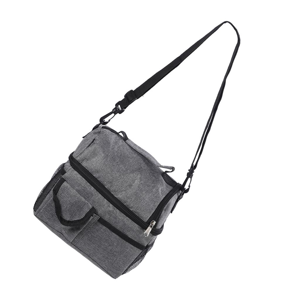Lunch Bag 2 Deck Large Capacity Waterproof Leakage Proof Pockets Versatile Insulated Lunch Box for