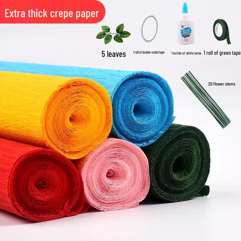 Farbige Krepppapier-Packung für Bastelarbeiten im Kindergarten & Florale Kunst