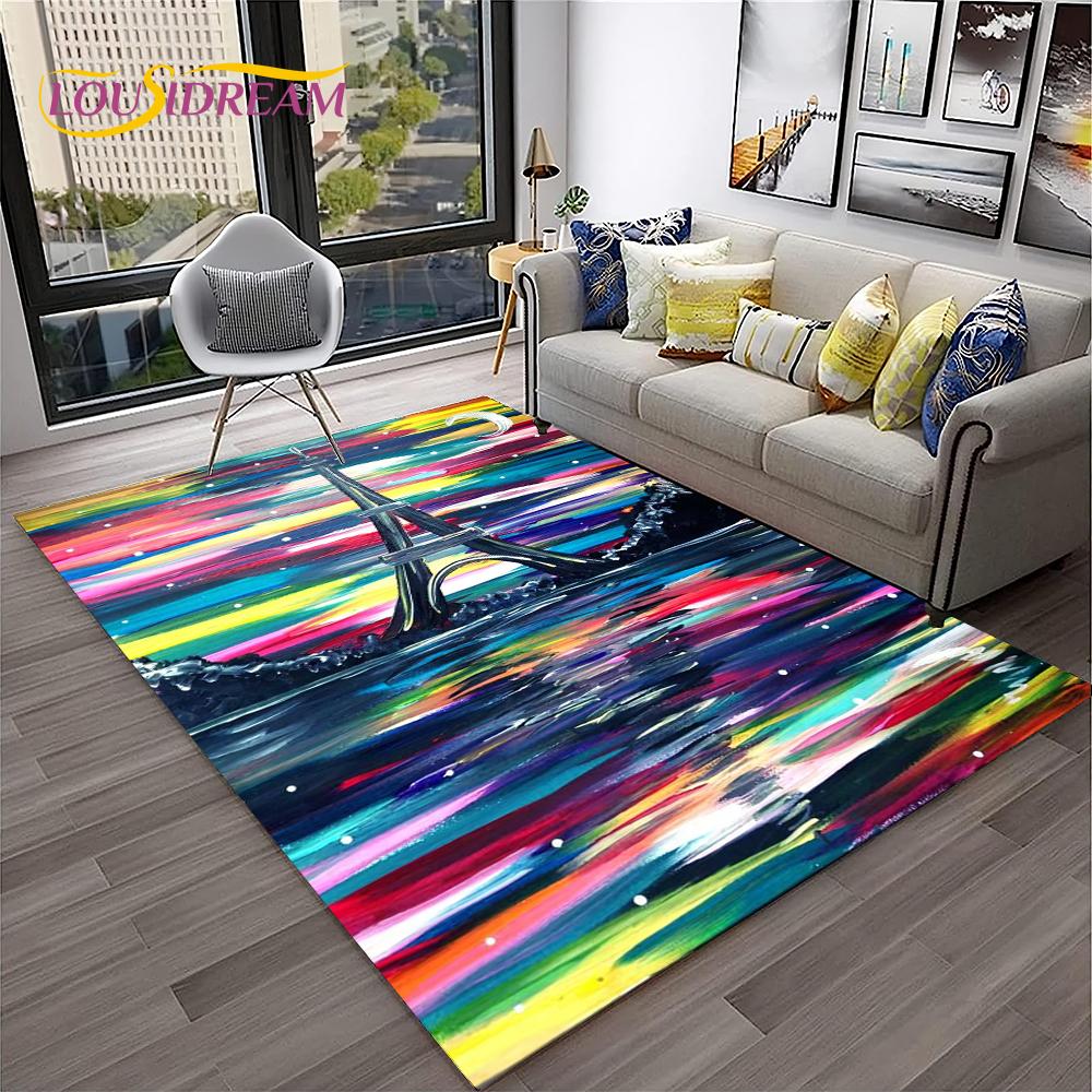 France Paris Eiffel Tower Retro Carpet Rug for Home Living Room Bedroom Sofa Doormat Decor,Kids Play Area Rug Non-slip Floor Mat