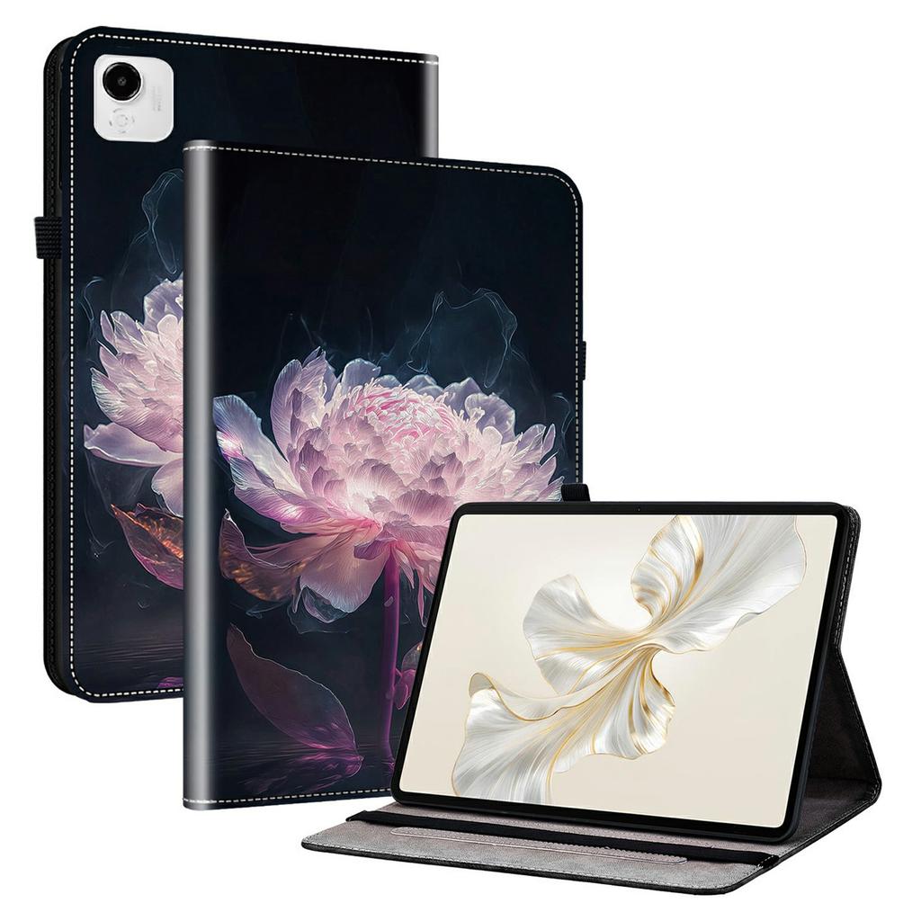 Für Honor Pad X9a Lederhülle mit Musterdruck Ständer Tablet-Hülle mit Kartenfächern