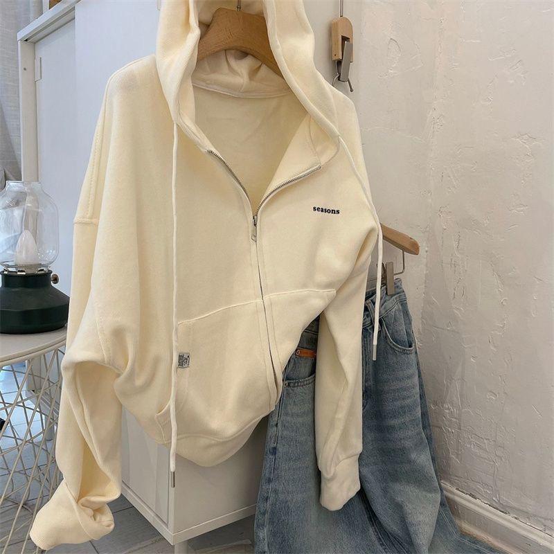 

Весенний женский кардиган-свитшот с капюшоном 2024 - Легкий, свободного кроя, повседневный универсальный топ M