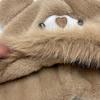 New Cute Bear Plush Hat Women's Autumn and Winter Warm Headgear Riding Windproof Thickened Ear Protector