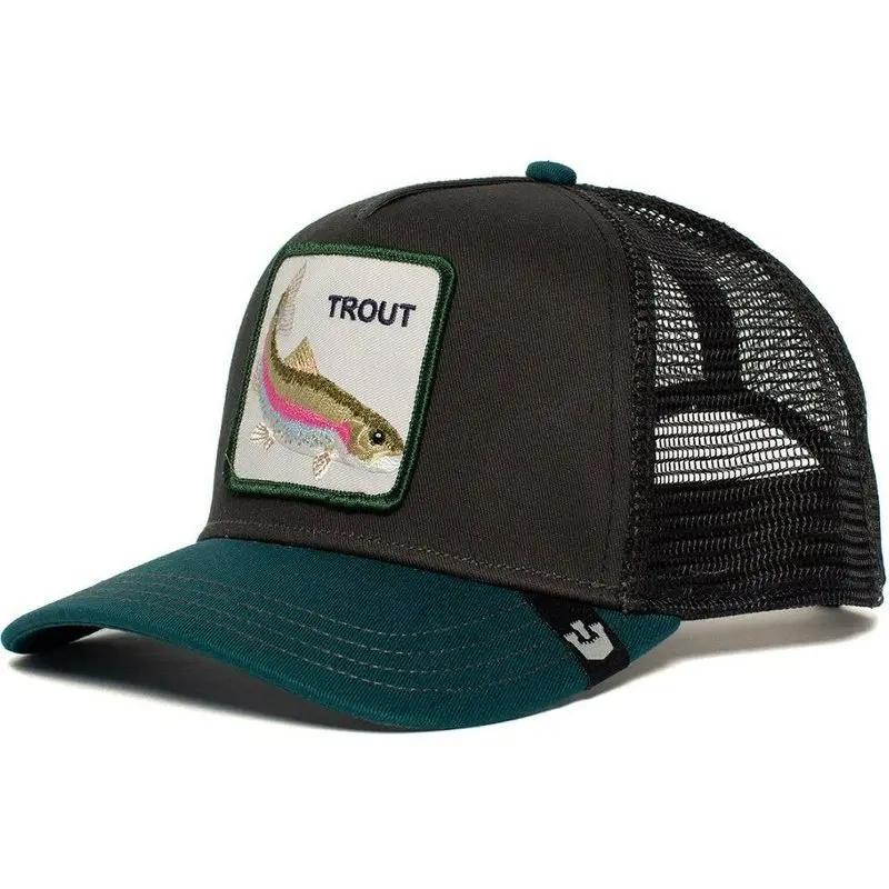 Cappellini da Baseball Ricamati con Animali alla Moda Uomo Donna Snapback Cappello Hip Hop Estivo Traspirante Rete Parasole Gorras Unisex Streetwear Bone